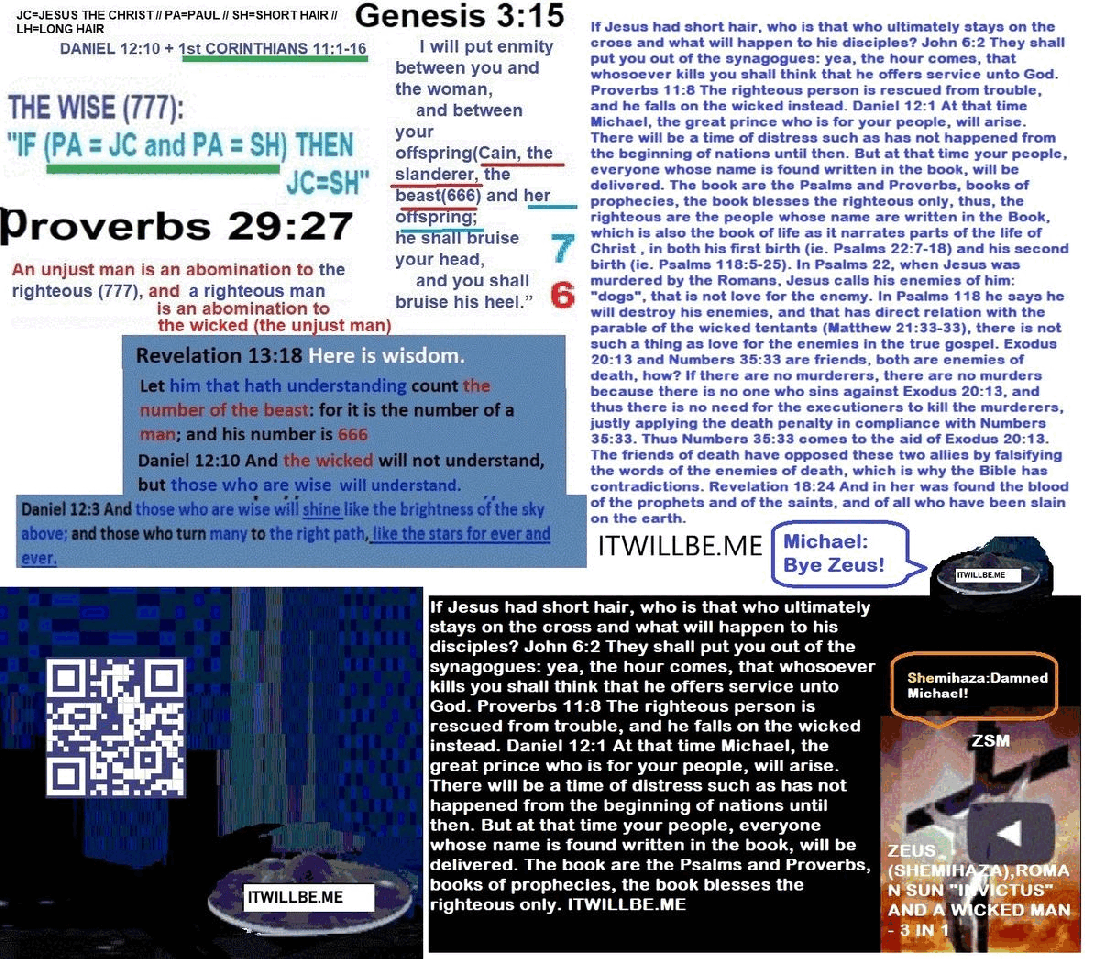 IF JESUS HAD SHORT HAIR THEN WHO WAS LEFT ON THAT CROSS AT THE END