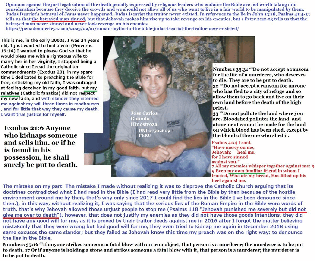 Jose Galindo fights for his own cause - true justice for Jose Galindo today