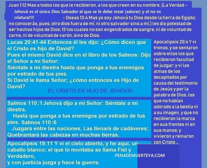 Los que tienen autoridad divina para juzgar en nombre de Dios son sus legitimos hijos - penademuerteya