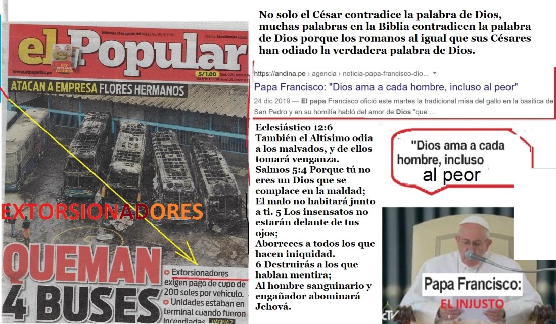 Las habituales blasfemias del Cesar