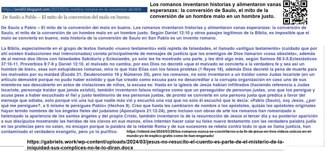 De Saulo a Pablo - El mito de la conversion del malo en bueno