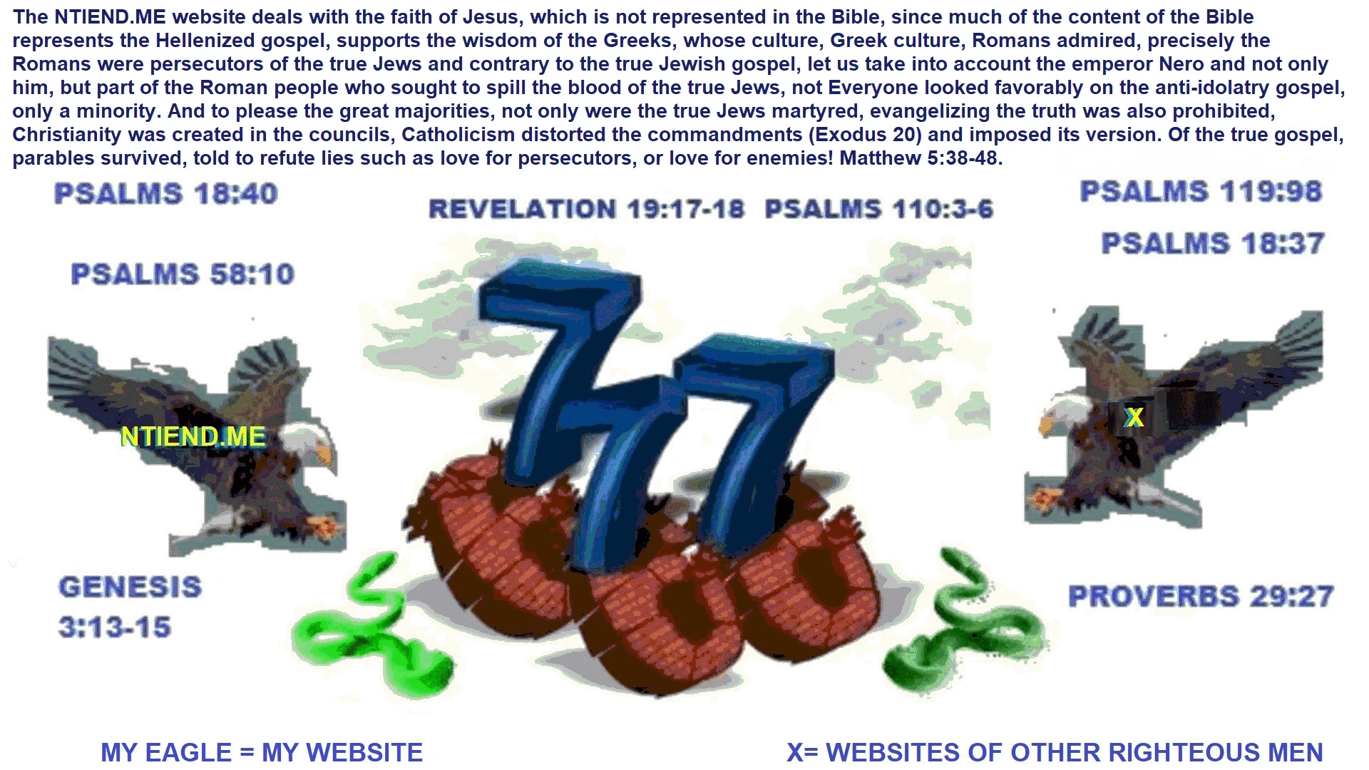 The forces of heaven defeats the forces of the serpent