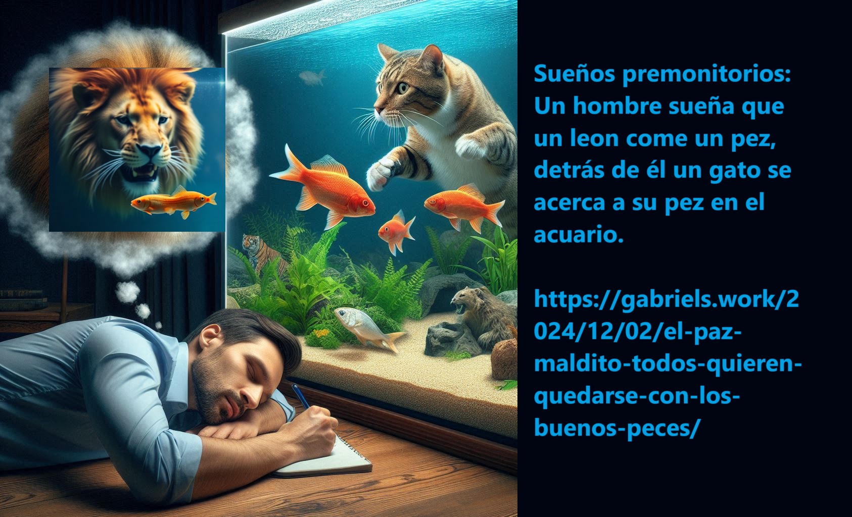 sueños premonitorios caso leon gato peces